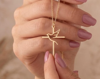 925 Sterling Silver Cross Necklace for Women - Minimalist Christian Jewelry - Dainty Faith Pendant - Religious Gift