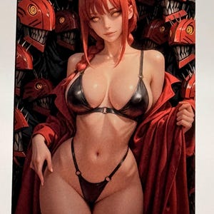 ChainsawMan - MAKIMA Unleashed - Waifu Fan Made Doujin Card - Full Gloss