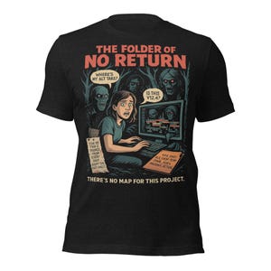 帰還不能のフォルダー | ポストプロダクションの幽霊Tシャツ
