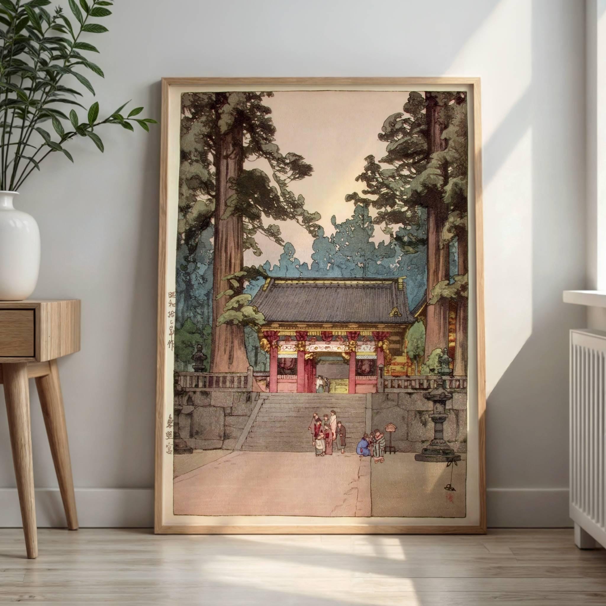 Toshogu Shrine by Yoshida Hiroshi : Tranquil Temple Landscape