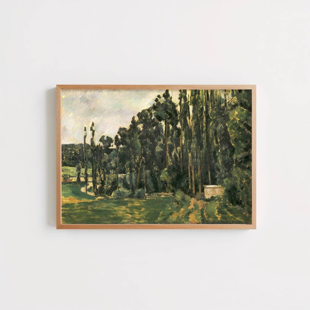 Poplars by Paul Cézanne: Post Impressionist Landscape Wall Art Poster ...