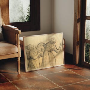 Laundress Carrying Linen by Edgar Degas: Minimalist Impressionist Figure Study imagen 2