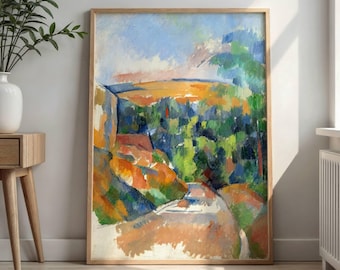 The Bend in the Road by Paul Cézanne: Post Impressionist Landscape Poster