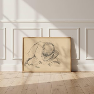 The Artists Son Writing by Paul Cézanne: Minimalist Drawing Art Print immagine 6