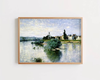 The Seine at Lavacourt by Claude Monet: Tranquil Impressionist River Landscape