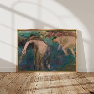 Femmes Au Bain by Edgar Degas: Impressionist Bather Fine Art Poster image 9
