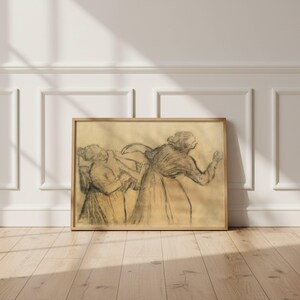 Laundress Carrying Linen by Edgar Degas: Minimalist Impressionist Figure Study imagen 6