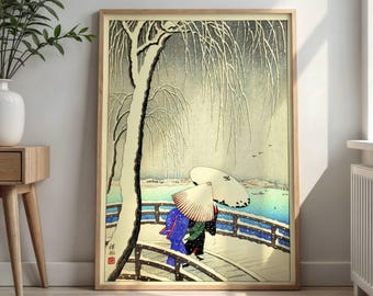 真作 波賀野文子先生 「冬うらら」 オオサンショウウオの水彩画 木製額アクリル板 Japanese Art Print 