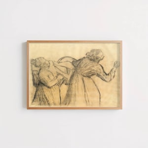 Laundress Carrying Linen by Edgar Degas: Minimalist Impressionist Figure Study imagen 1