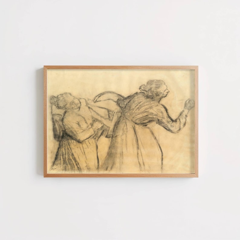 Laundress Carrying Linen by Edgar Degas: Minimalist Impressionist Figure Study imagen 1