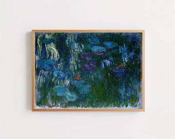 Water Lilies by Claude Monet: Impressionist Water Garden Fine Art Print