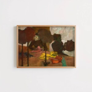 The Milliners by Edgar Degas: Impressionist Interior Fine Art Poster