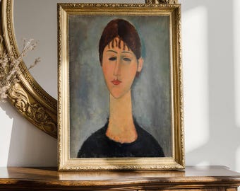 Portrait of Mme Zborowska by Amedeo Modigliani: Modernist Fine Art Poster