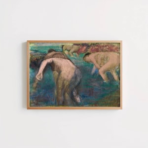 Femmes Au Bain by Edgar Degas: Impressionist Bather Fine Art Poster image 1