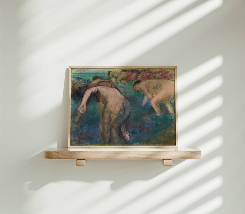 Femmes Au Bain by Edgar Degas: Impressionist Bather Fine Art Poster image 8
