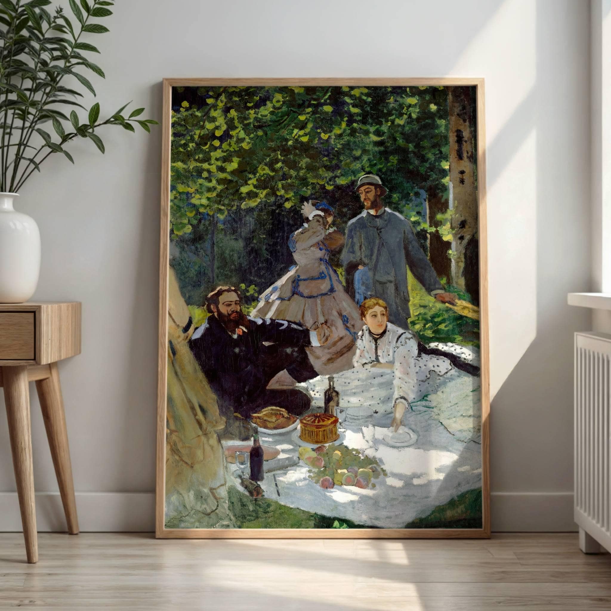 額装品/The Luncheon Monets/クロード モネ/ポスター/アート Luncheon on the Grass by Claude Monet: Impressionist Picnic Fine