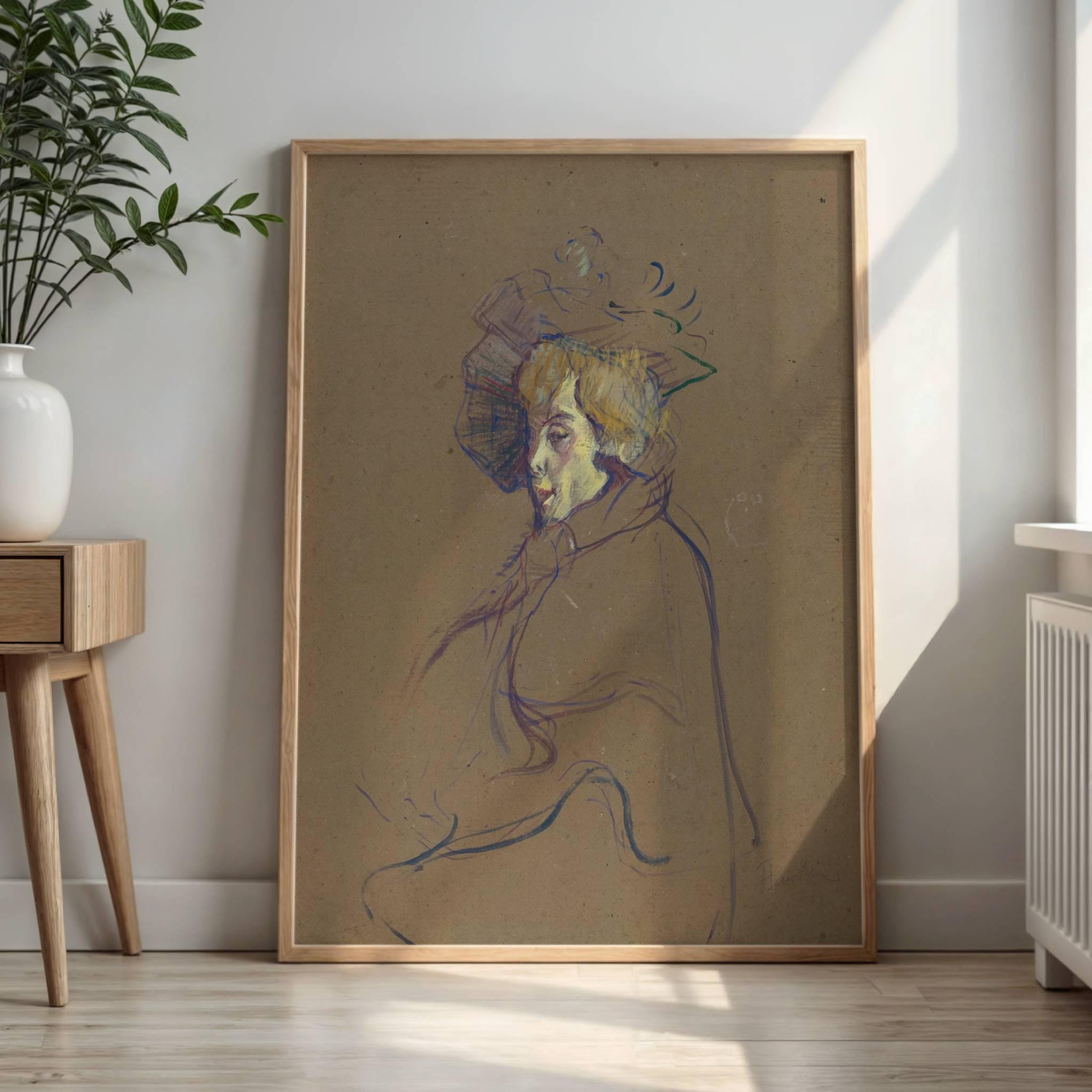 Jane Avril by Henri De Toulouse-lautrec: Vintage Paris Art Nouveau