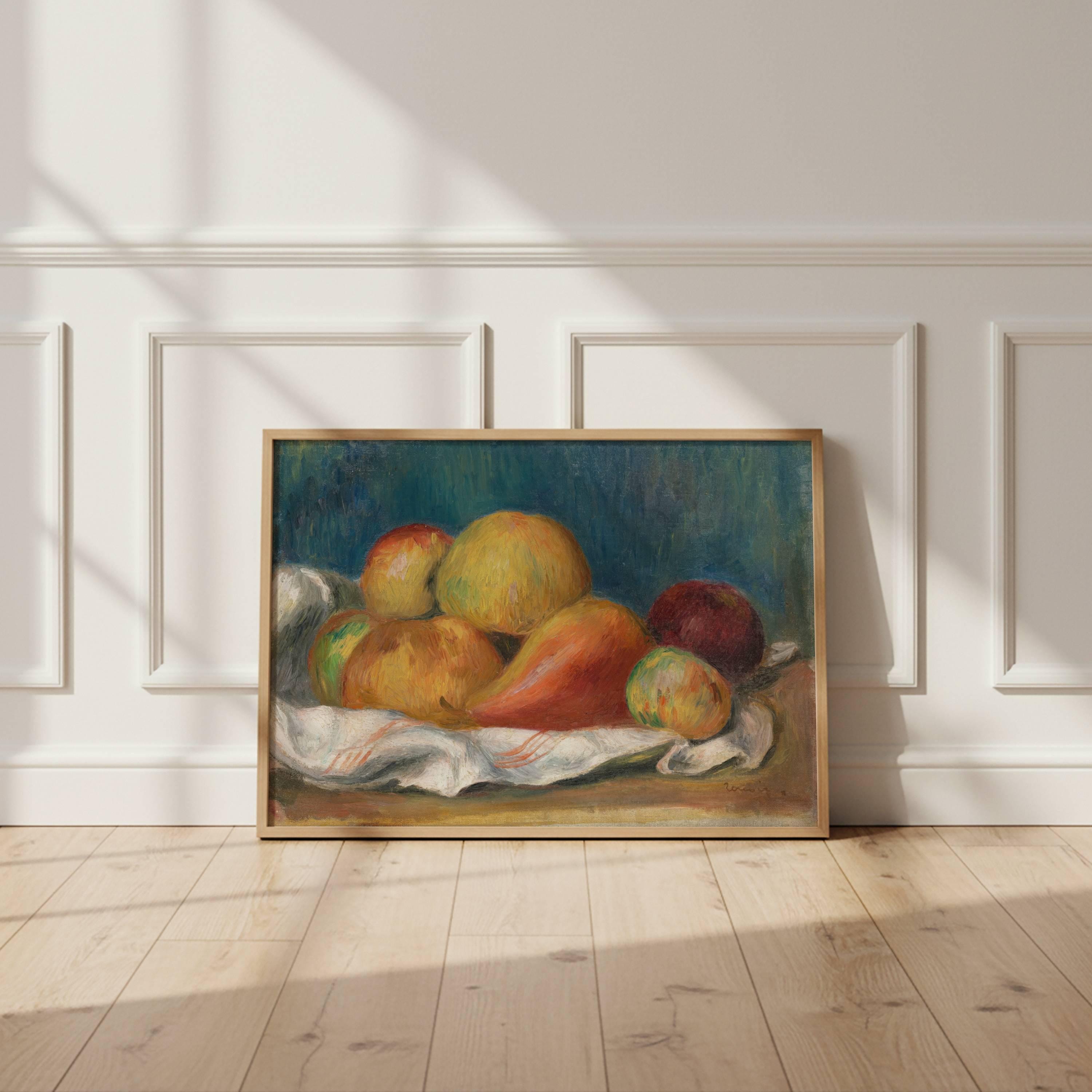 Nature Morte Aux Pommes Et a Poire by Pierre-auguste Renoir