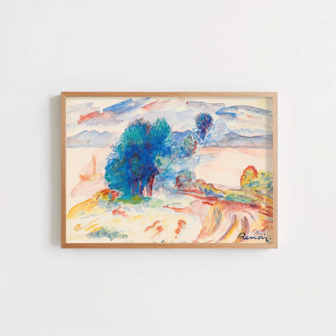 Arbres Au Bord De Leau Et Voilier by Pierre-auguste Renoir ...