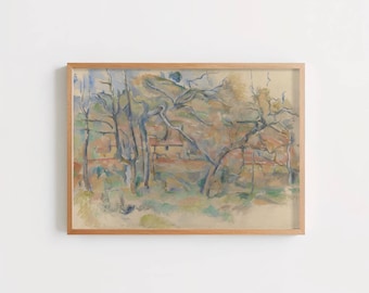 Trees and House Provence by Paul Cézanne: Post Impressionist Landscape Poster