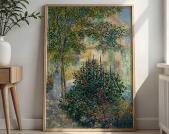 Camille Monet in the Garden Poster: Impressionist Garden Wall Art