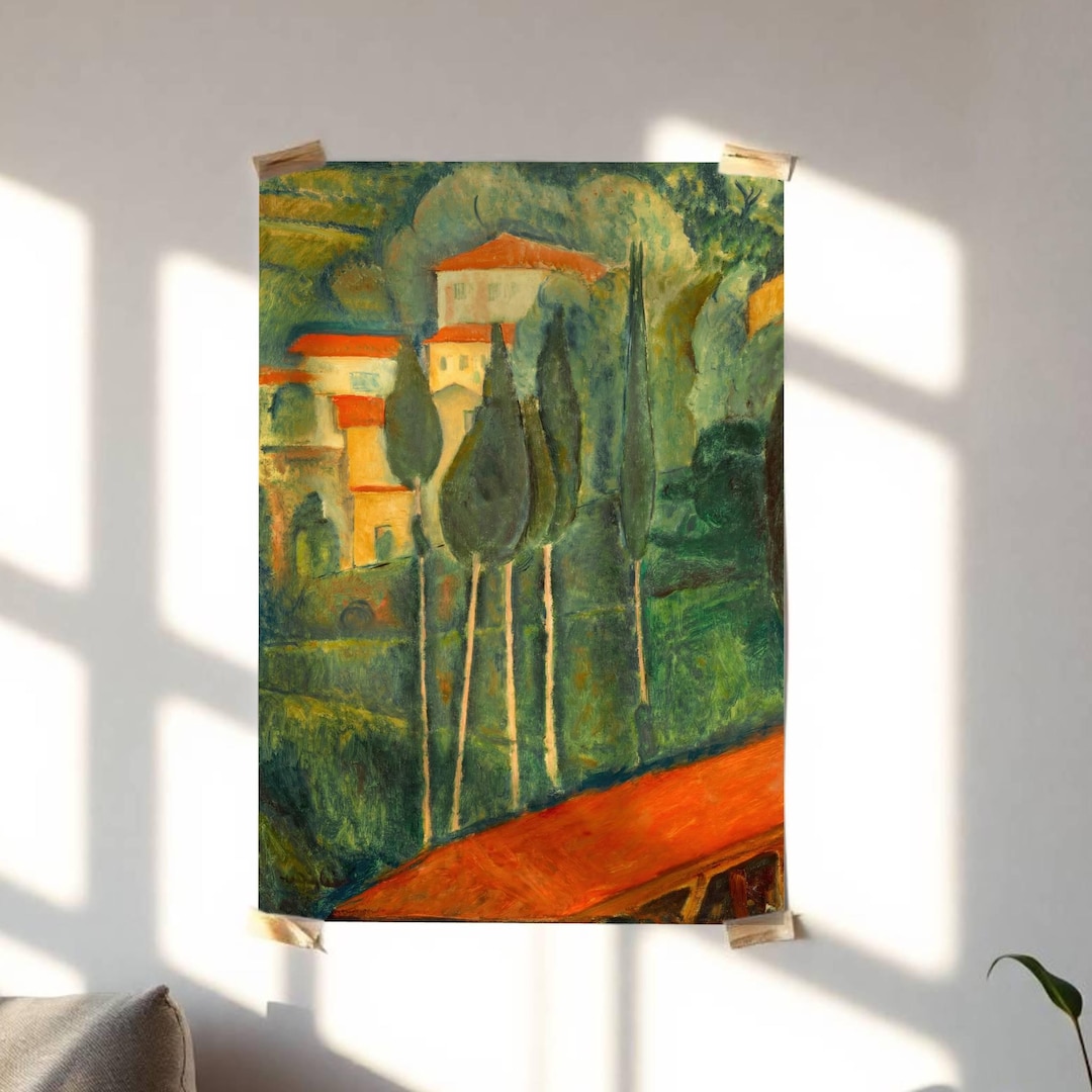 Modigliani Landscape Paysage Dans Le Midi by Amedeo Modigliani: Mediterranean Modernist ...