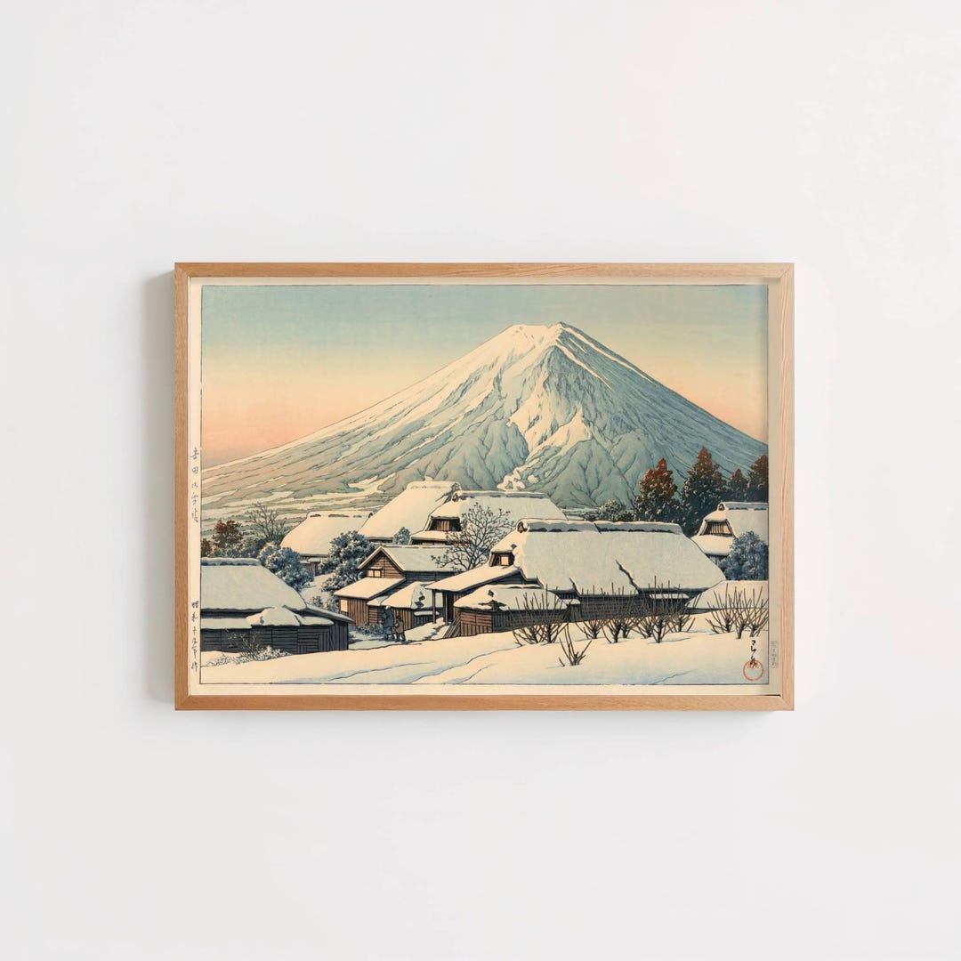 Clear Weather After Snow AT Yoshida by Hasui Kawase: Japanese