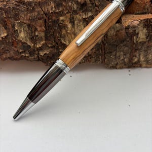 Holy Land Ballpoint Pen - Hand Turned from  Certified Bethlehem Olive Wood