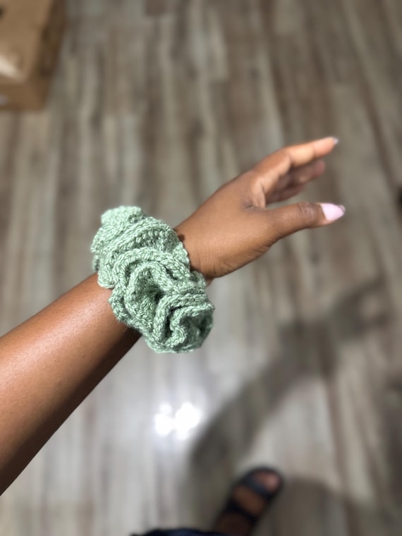 Crochet Ruffle Scrunchies- Single Colours and Two-Colours