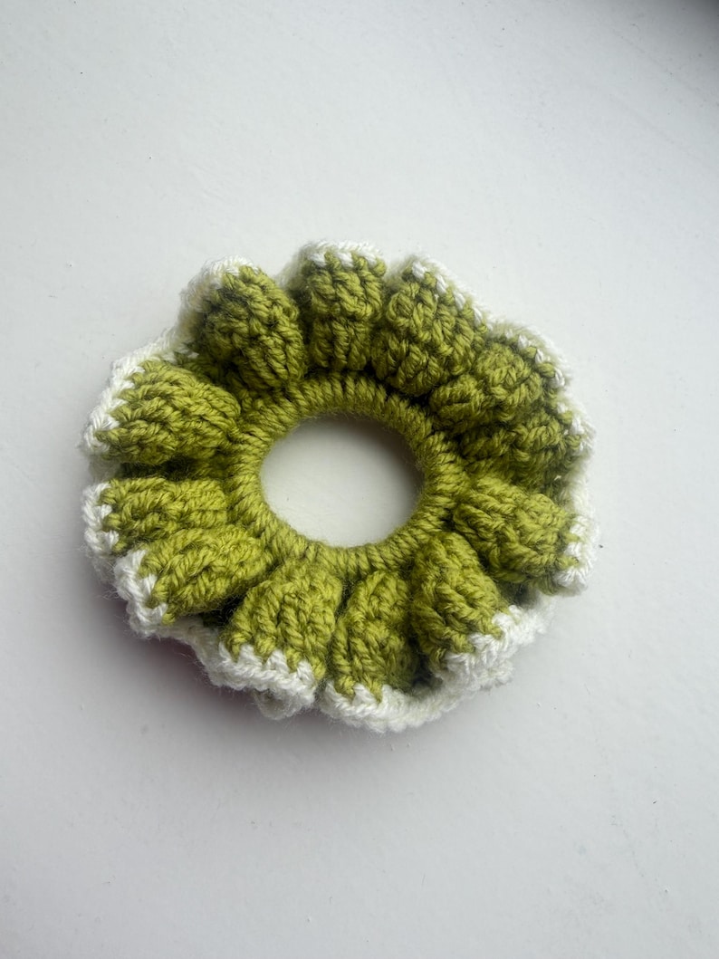 Crochet Ruffle Scrunchies- Single Colours and Two-Colours image 11