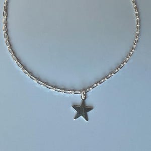Stargirl Sterling Silver Star Anklet - 70s Inspired Dainty Charm Anklet, Waterproof & Hypoallergenic, Celestial Gift for Her, Minimalist