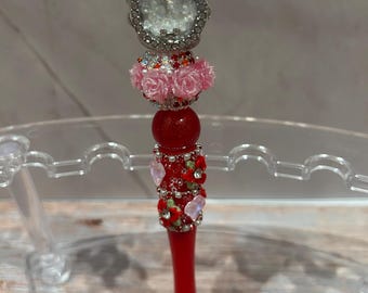 Red Minnie Head Beaded Pen