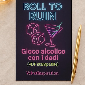 Roll to Ruin – Gioco alcolico con i dadi (PDF stampabile) | Serata tra amici | Party game digitale - ITALIANO