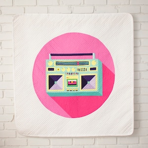 Boombox : PDF Quilt Pattern (plus BONUS Boombox Sewing Machine Cover Tutorial!)