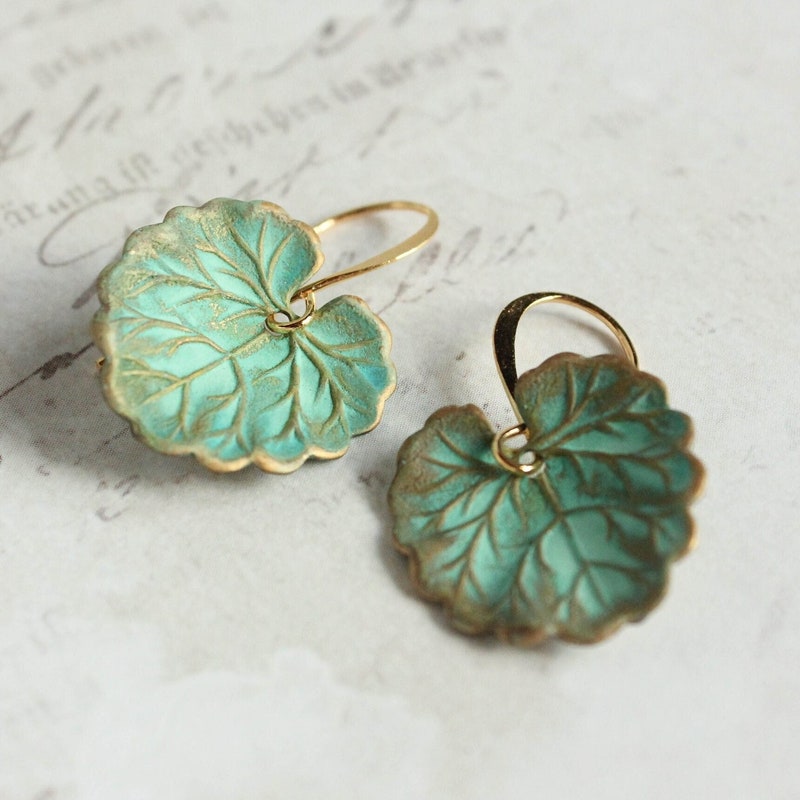 Handmade Natural Leaf Earrings 1 main image 0