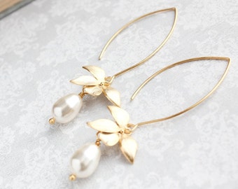 Atentuyi Boho Parel Boog Oorbellen Oorbellen Witte Parel Atentuyi Boho Parel Boog Oorbellen Oorbellen Witte Parel
