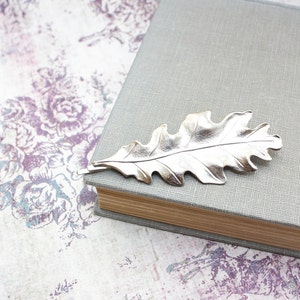 Silver Leaf Bobby Pin Oak Leaf Hair Accessories Silver Leaves Nature Bobby Pin Woodland Wedding Hair Clips Bridesmaids Gift Large Leaf