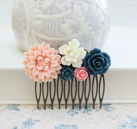 Peach flower cheap hair accessories