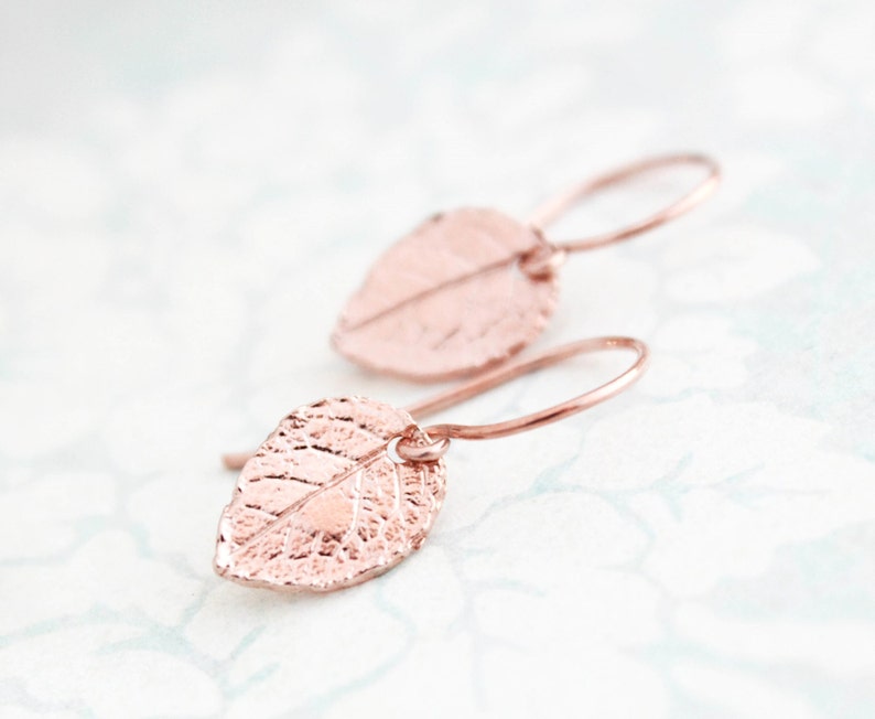 Etsy rose gold earrings Clearance