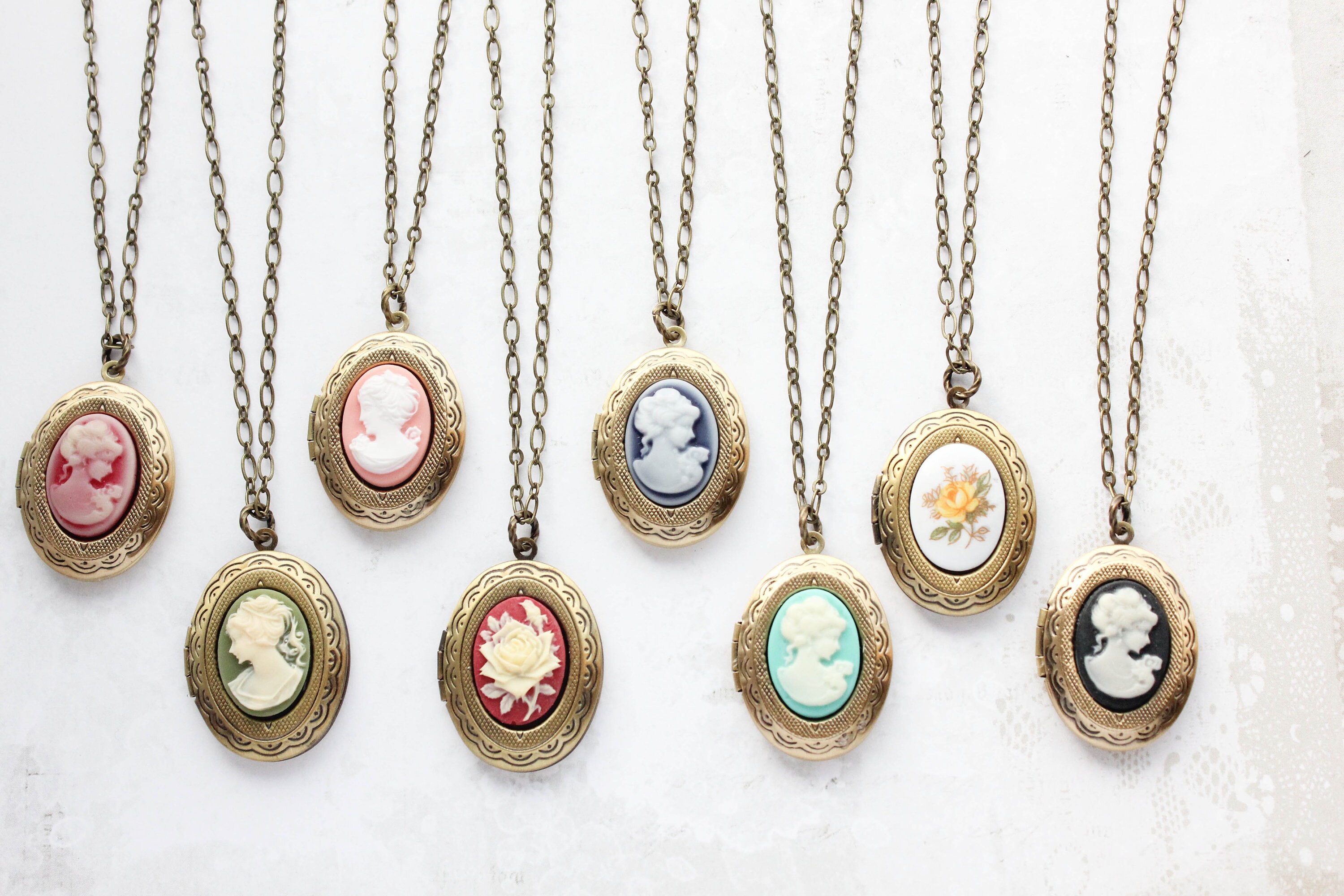Oval Locket Necklace Photo Locket Cameo Necklace Vintage Etsy Canada