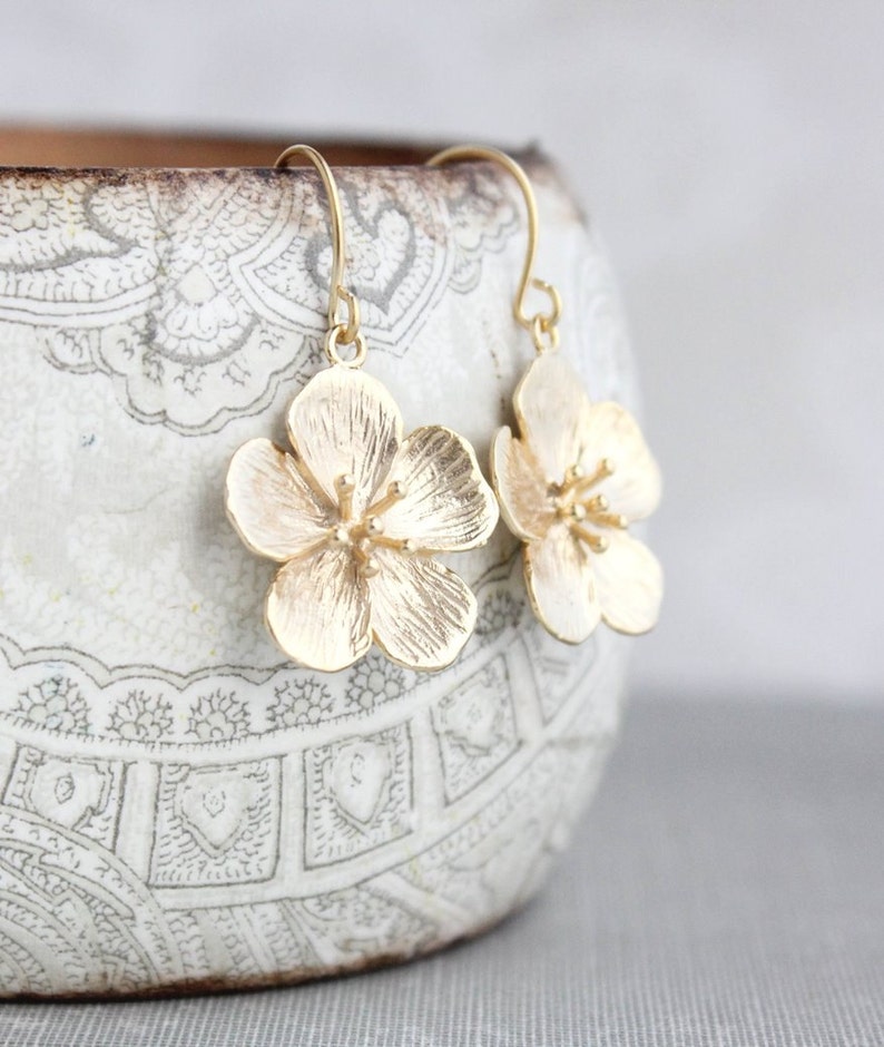 Cherry Blossom Dangling Earrings