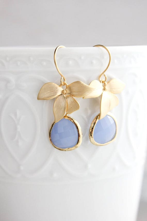 DIY Bead Earring Jewelry Kit - Gold & Blue ~ fish hook style