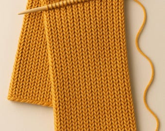 Mock Fisherman’s Rib Scarf – Easy Beginner Knitting Pattern PDF | Chunky Cozy Scarf Tutorial