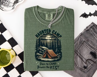 Haunted Camp T-Shirt: Unisex Adventure Tee, Fall Festival Wear