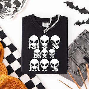Creepy Alien T-Shirt: Sci-Fi Graphic Tee, Halloween Costume