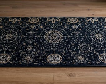 Occult Rug, Witchy Gothic Home Decor, Mystical Floor Accent