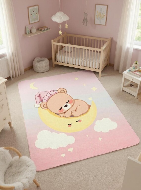Buy Soft Pastel Nursery Rug,baby Room Area Rug for Girls or Boys