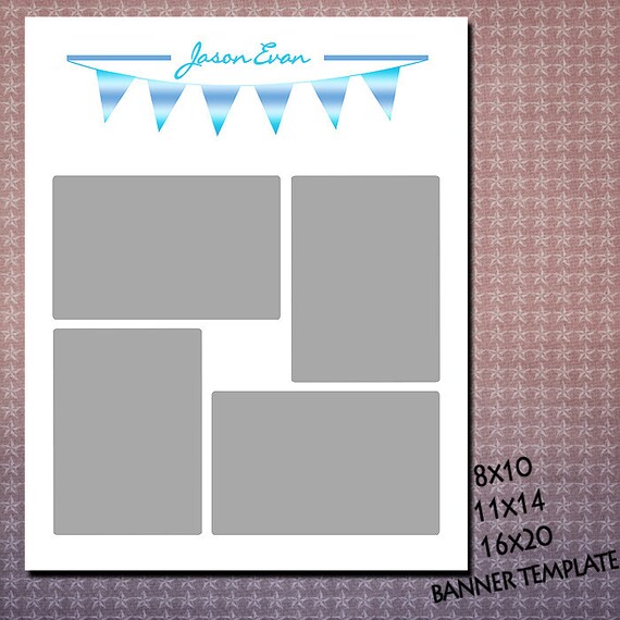Boy Template Blue Flag Banner Storyboard Cake Smash Newborn Etsy