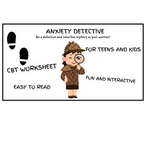 Anxiety Detective Worksheet for Kids | Printable CBT Activity for Therapists, Counselors, & Parents