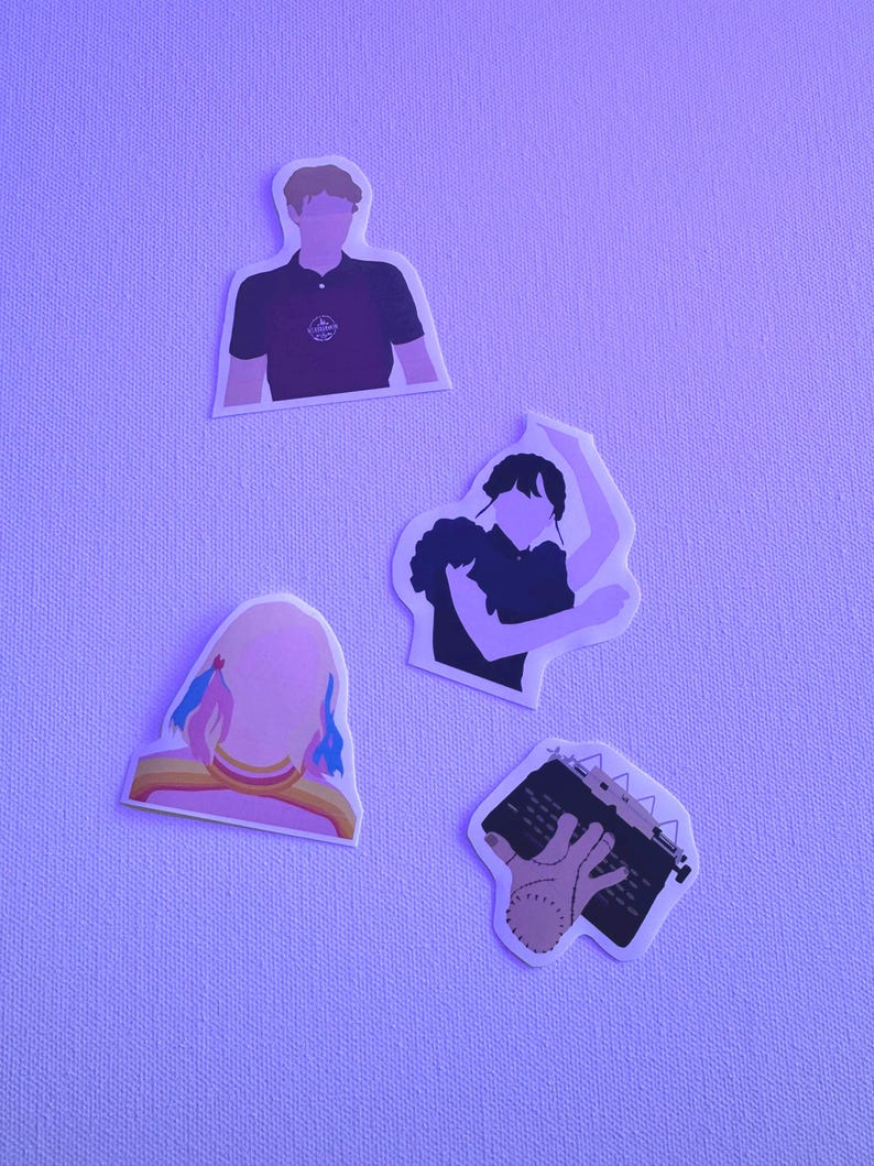 Wednesday Sticker Note Wednesday Sticker Pack - Etsy